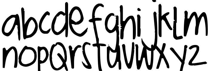 Pea ScrapBrandy Thin Font LOWERCASE