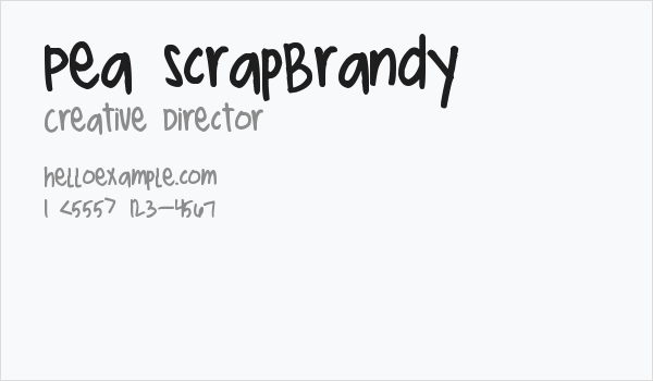 Pea ScrapBrandy Business Card