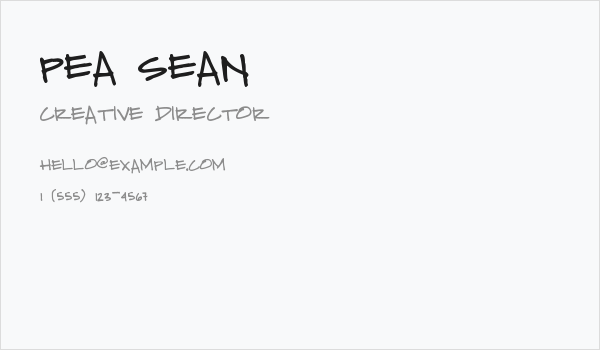 Pea Sean Business Card