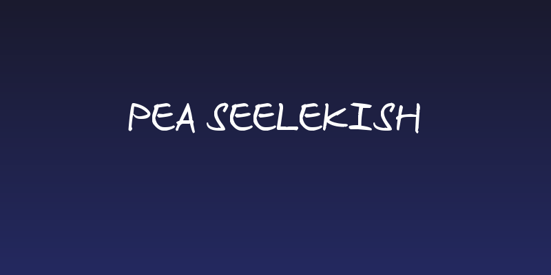 Pea Seelekish Social Header