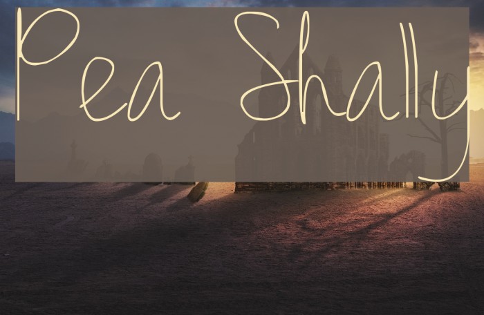 Pea Shally Font examples