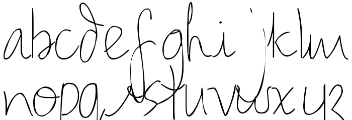 Pea Shally Font LOWERCASE