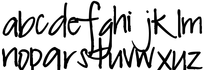 Pea Sheila Font LOWERCASE