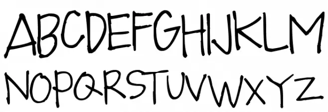 Pea Shelley Belley Font UPPERCASE