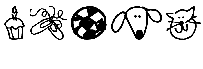 Pea Shelley Belley's Doodles Font LOWERCASE