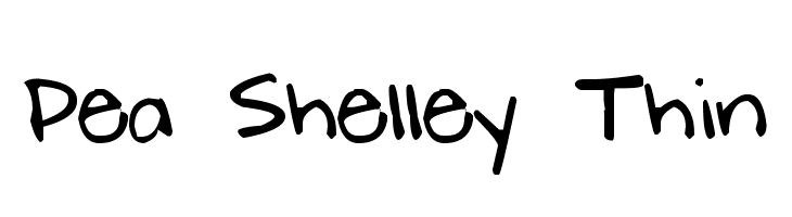 Pea Shelley Thin  免费字体下载