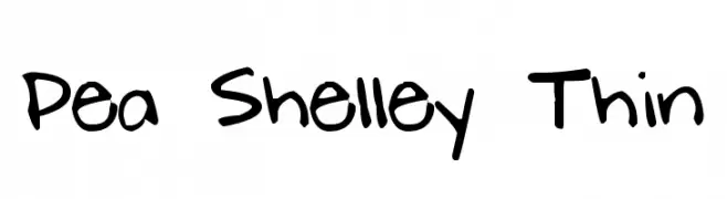 Pea Shelley Thin  नि: शुल्क फ़ॉन्ट्स डाउनलोड