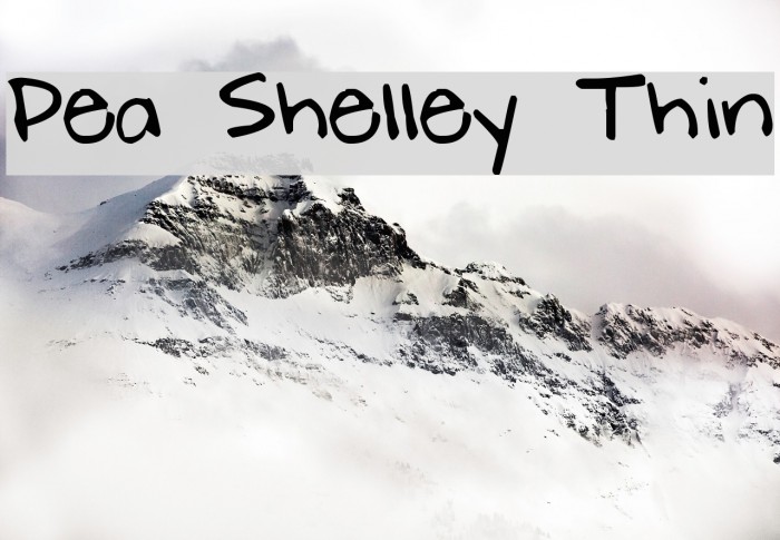 Pea Shelley Thin フォント examples