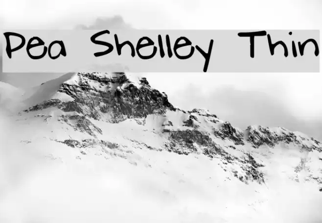 Pea Shelley Thin Font examples
