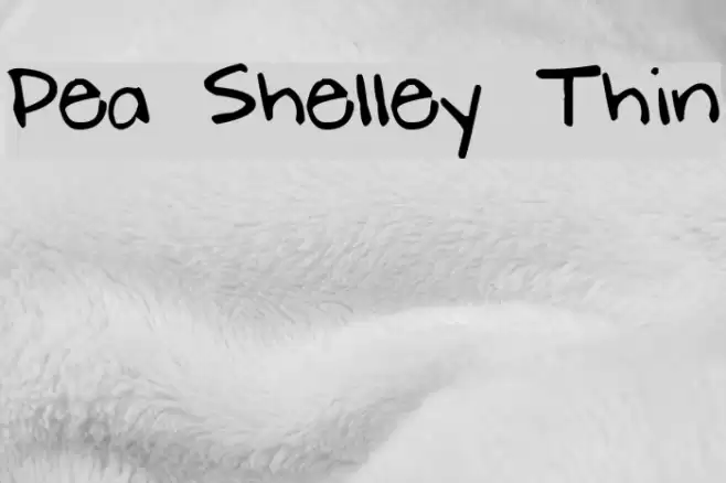 Pea Shelley Thin Font examples