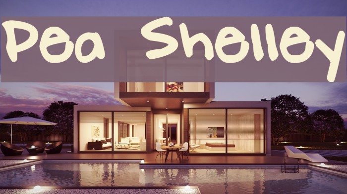 Pea Shelley Font examples