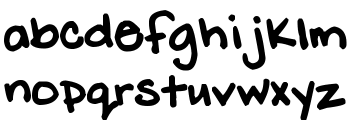 Pea Shelley Font LOWERCASE