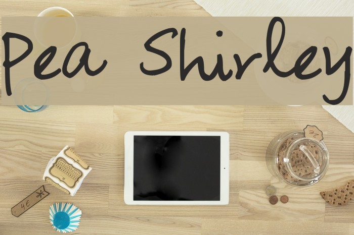 Pea Shirley Font examples