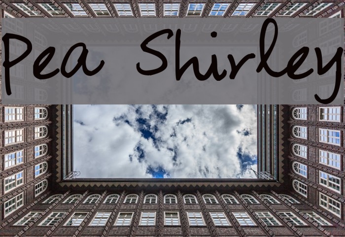 Pea Shirley Font examples