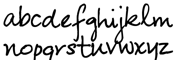 Pea Shirley Font LOWERCASE