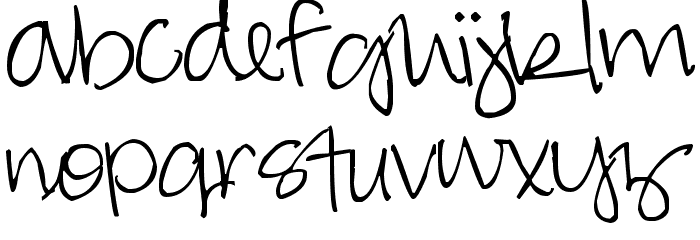 Pea Smashtastic in a Hurry Font LOWERCASE