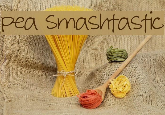 Pea Smashtastic Font examples