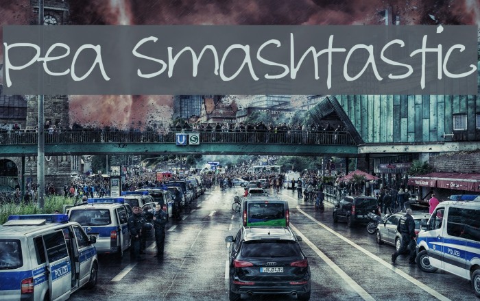 Pea Smashtastic Font examples