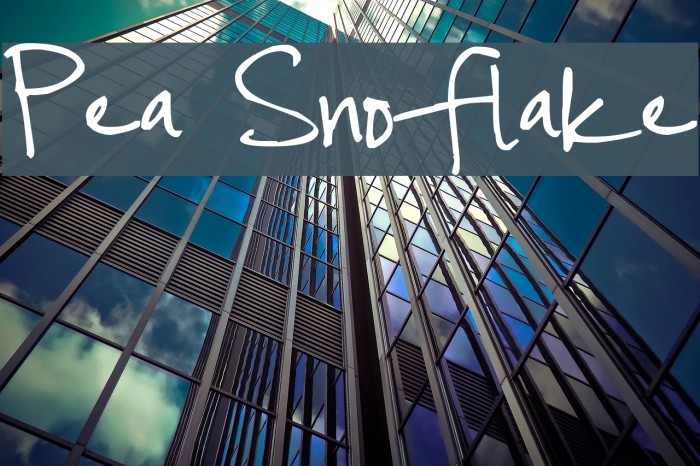 Pea Snoflake Font examples