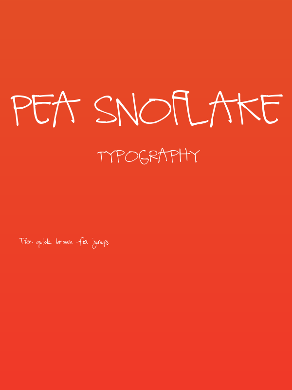 Pea Snoflake Poster