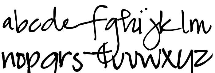 Pea Snoflake Font LOWERCASE
