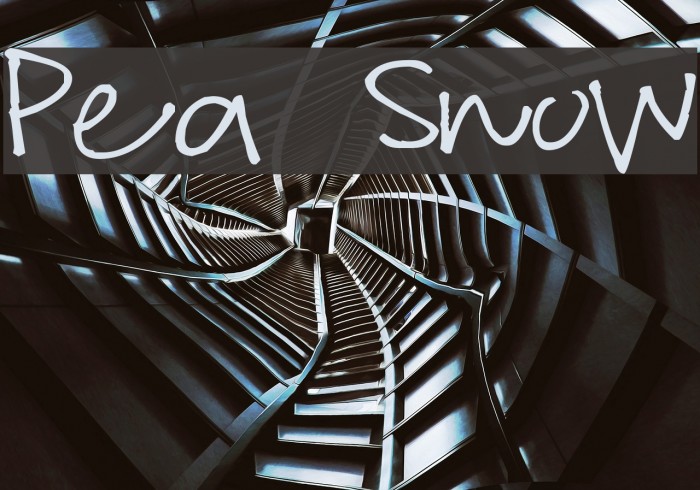 Pea Snow Font examples