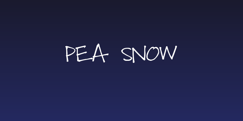 Pea Snow Social Header
