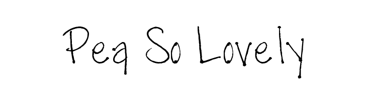 Pea So Lovely Font