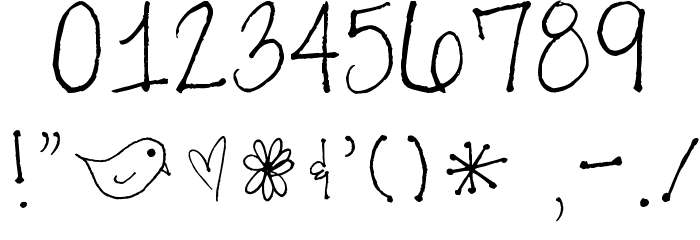 Pea So Lovely Font OTHER CHARS