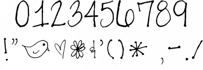 Pea So Lovely Font OTHER CHARS