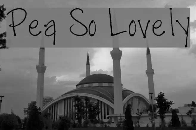Pea So Lovely Font examples