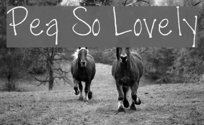 Pea So Lovely Font examples