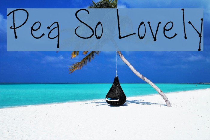 Pea So Lovely Font examples