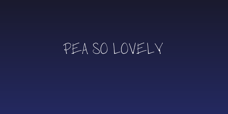 Pea So Lovely Social Header
