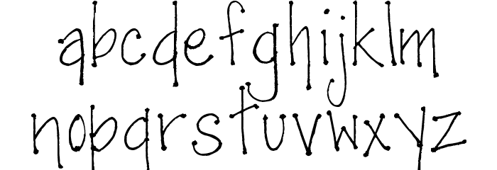 Pea So Lovely Font LOWERCASE
