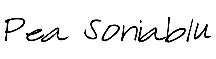 Pea Soniablu  font caratteri gratis