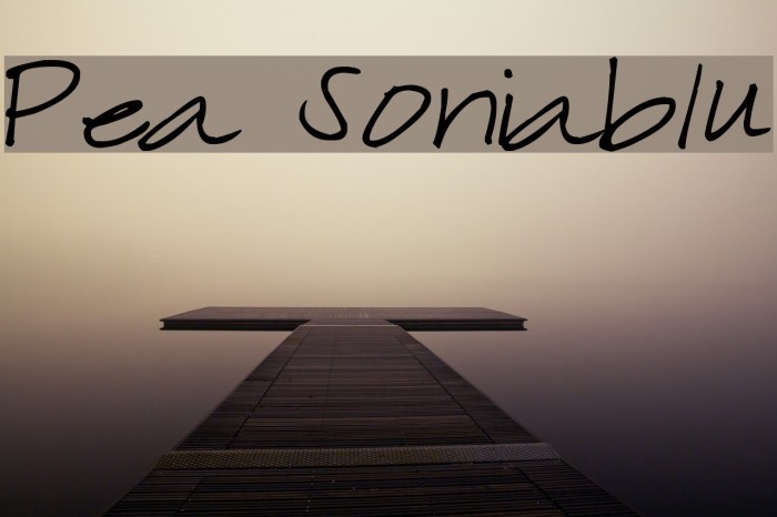 Pea Soniablu Font examples