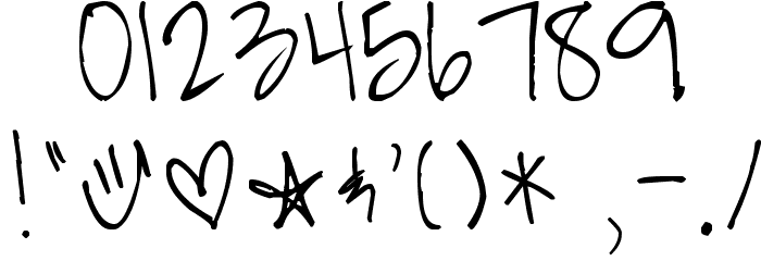 Pea Squeaker Font OTHER CHARS