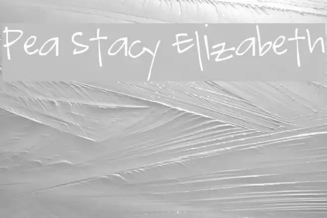 Pea Stacy Elizabeth Font examples