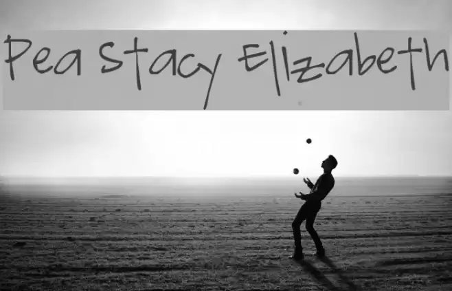 Pea Stacy Elizabeth Font examples