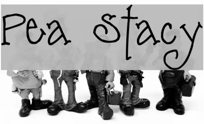 Pea Stacy Font examples