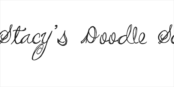 Pea Stacy's Doodle Script Logo