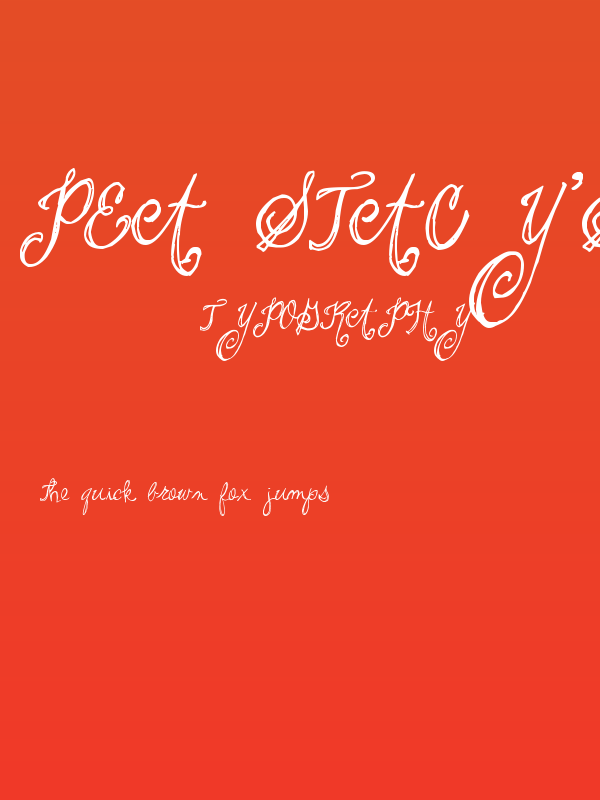 Pea Stacy's Doodle Script Poster