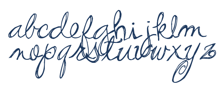 Pea Stacy's Doodle Script Lowercase