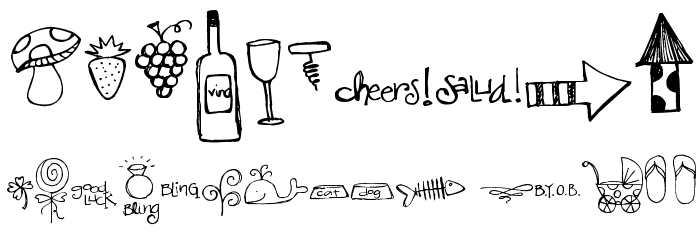 Pea Stacy's New Doodles フォント その他の文字