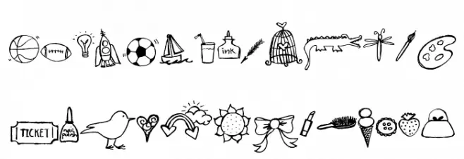 Pea Stacy's New Doodles خط أحرف كبيرة
