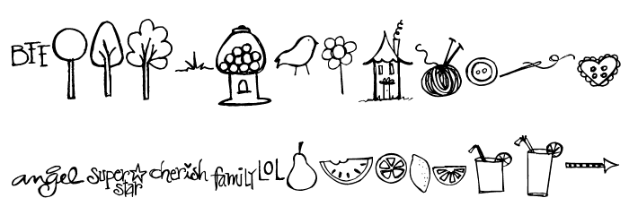 Pea Stacy's New Doodles フォント 小文字