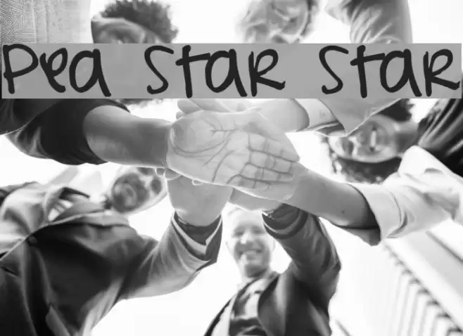 Pea Star Star Font examples