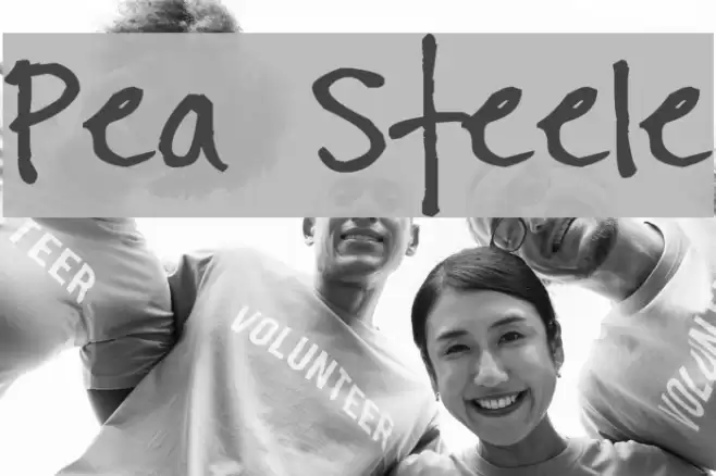 Pea Steele Font examples
