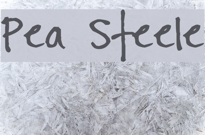 Pea Steele Font examples